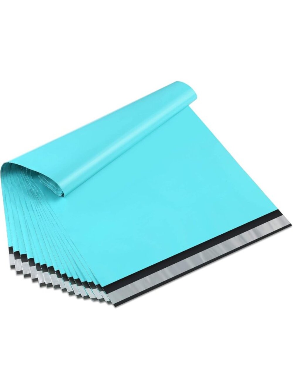 Teal Poly Mailers 12x15.5" - 100 Pack Medium Self-Sealing Shipping Bags